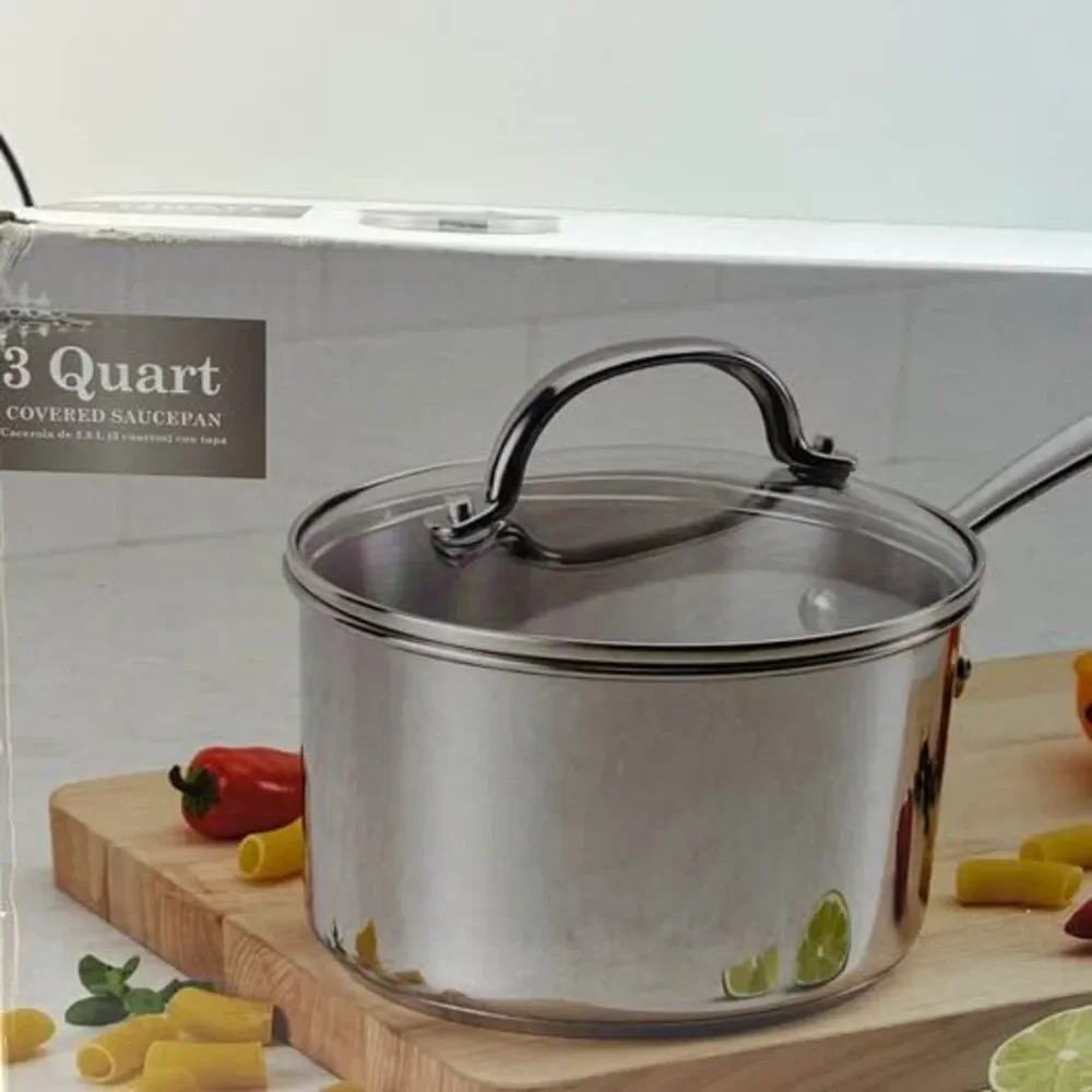 Farberware 3Qt Saucepan with Glass Lid New in Box Works with Induction
